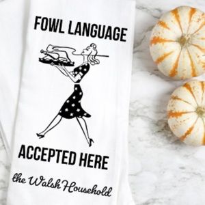 FOWL Language Tea Towel Kitchen Decor
